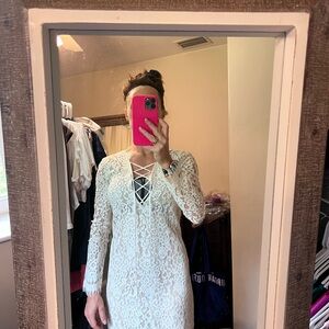 Endless Rose White Lace Mini Dress